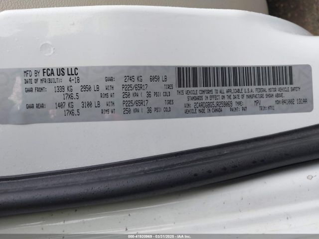 2C4RDGBG5JR259069 Dodge Grand Caravan Se