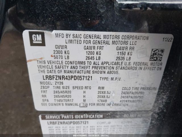 LRBFZNR43PD057121 Buick Envision Essence Fwd