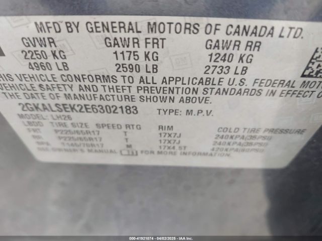 2GKALSEK2E6302183 GMC Terrain Slt-1