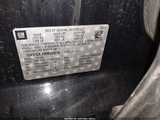 1GKS1CKJ6HR284310 GMC YUKON DENALI