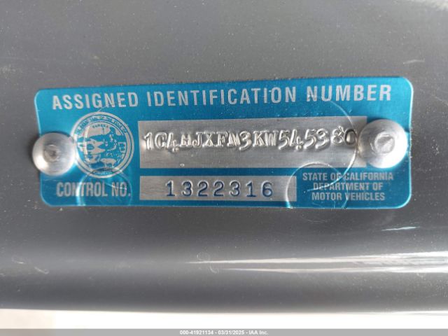 1C4HJXFN3KW545380 Jeep Wrangler Unlimited Rubicon 4x4