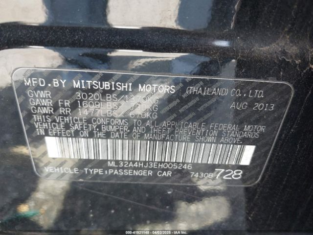 2014 MITSUBISHI MIRAGE ML32A4HJ3EH005246 Photo 8