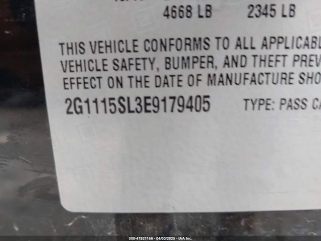 2G1115SL3E9179405 Chevrolet IMPALA 1LT