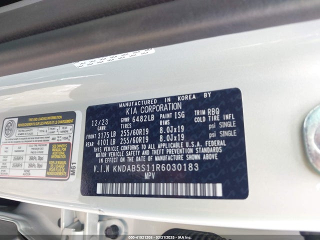 KNDAB5S11R6030183 KIA ev9