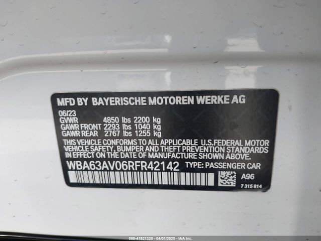 WBA63AV06RFR42142 BMW 4 Series Gran Coupe 430i