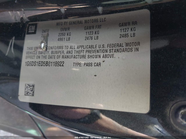 2011 CADILLAC CTS 1G6DS1ED5B0118922 Photo 8