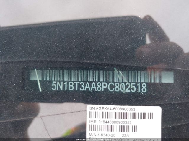 5N1BT3AA8PC802518 Nissan Rogue S Fwd