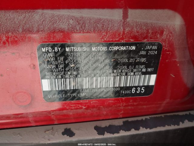 2024 MITSUBISHI OUTLANDER JA4J3VA89RZ048600 Photo 8