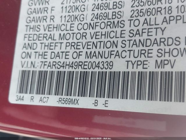7FARS4H49RE004339 Honda Cr-v Ex Awd