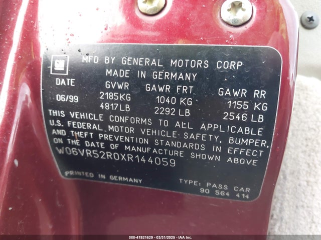 1999 CADILLAC CATERA W06VR52R0XR144059 Photo 8