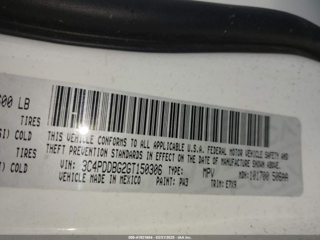 3C4PDDBG2GT150306 Dodge Journey Sxt