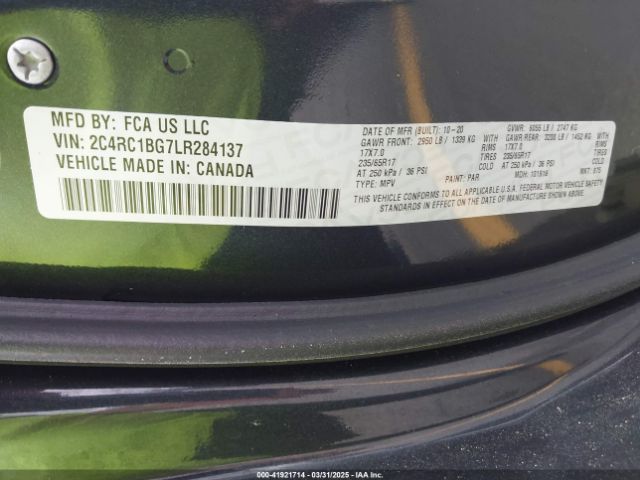 2020 CHRYSLER PACIFICA 2C4RC1BG7LR284137 Photo 8