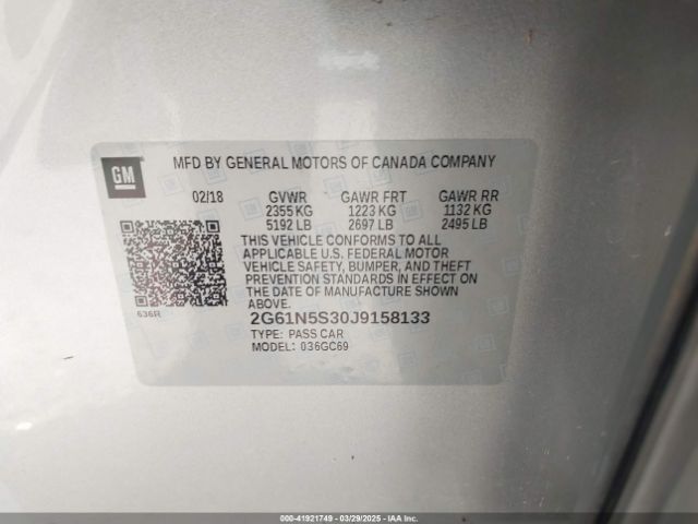 2G61N5S30J9158133 Cadillac XTS LUXURY