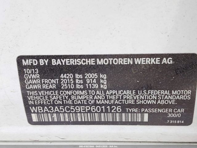 WBA3A5C59EP601126 BMW 328I