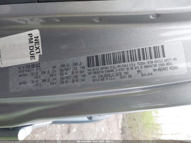 1C4HJXDN3LW115076 Jeep Wrangler Unlimited Sport S 4x4