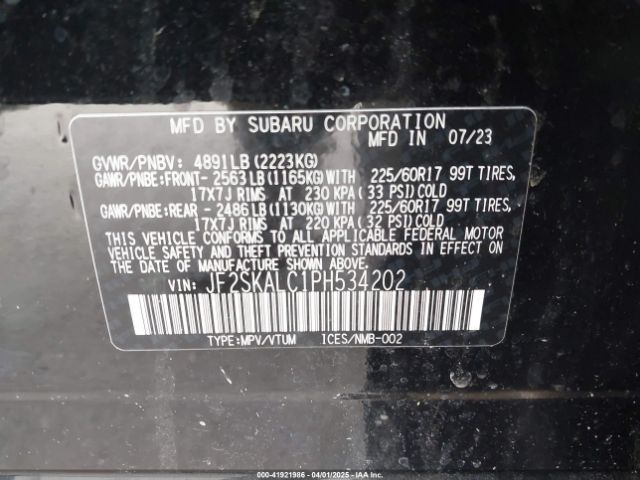 JF2SKALC1PH534202 Subaru Forester Wilderness