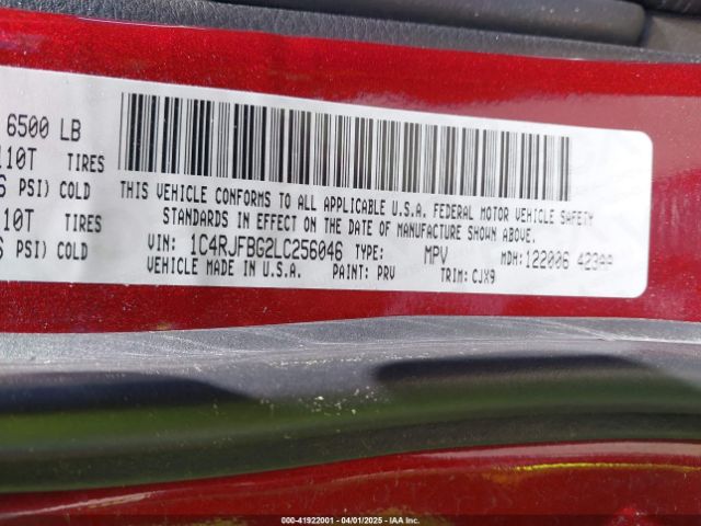 1C4RJFBG2LC256046 Jeep Grand Cherokee Limited 4x4