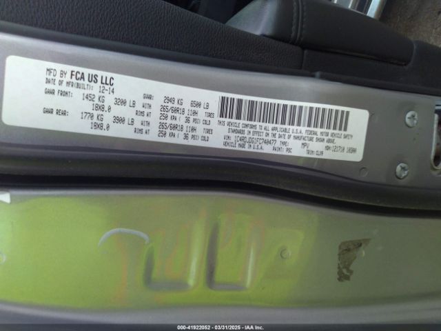1C4RDJDG1FC740477 Dodge DURANGO LIMITED