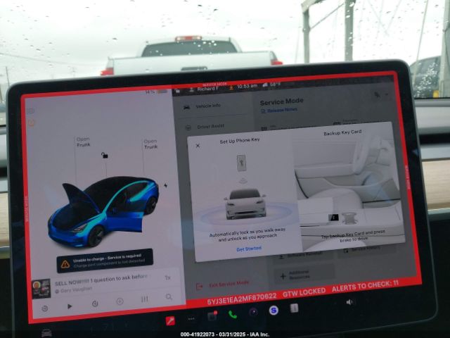 5YJ3E1EA2MF870622 Tesla Model 3 Standard Range Plus Rear-wheel Drive