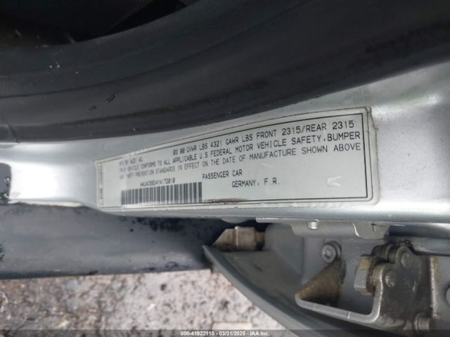 2000 AUDI A4 WAUAC68D4YA172010 Photo 8