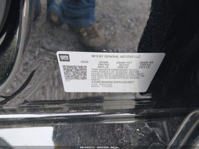 1G6DB5RK1R0125487 Cadillac Ct4 Premium Luxury