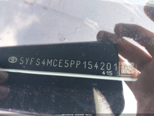 5YFS4MCE5PP154201 Toyota COROLLA SE