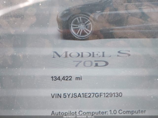 5YJSA1E27GF129130 Tesla Model S 60d/70d/75d/85d/90d