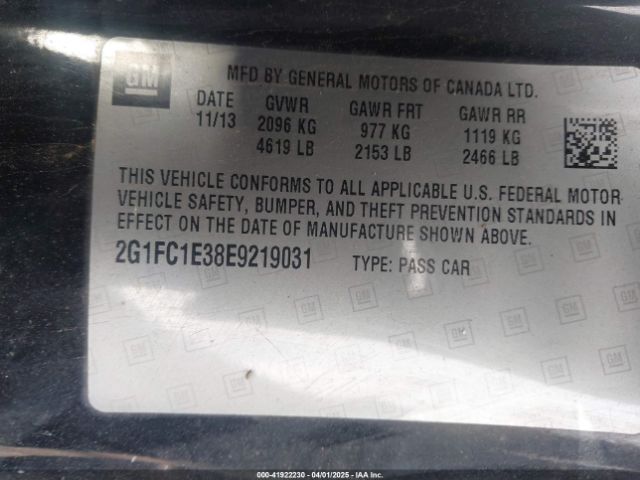 2G1FC1E38E9219031 Chevrolet Camaro 2lt