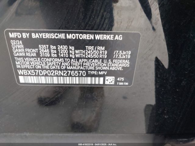 WBX57DP02RN276570 BMW X3 Xdrive30i