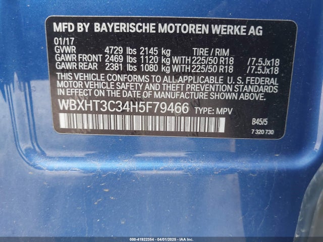 WBXHT3C34H5F79466 BMW X1 Xdrive28i