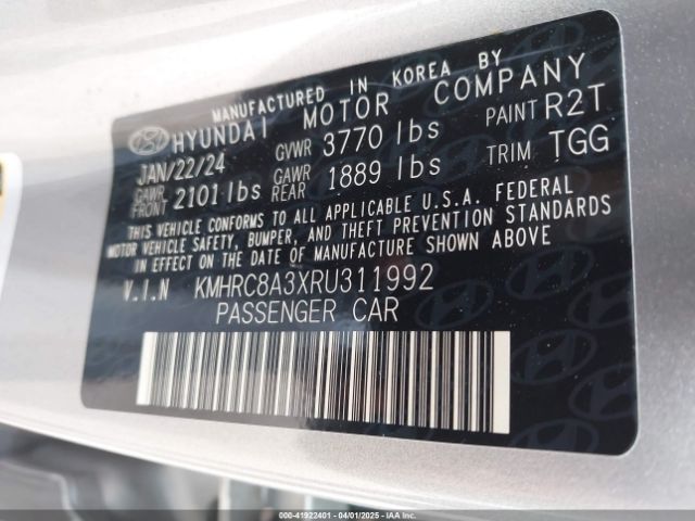KMHRC8A3XRU311992 Hyundai Venue Sel