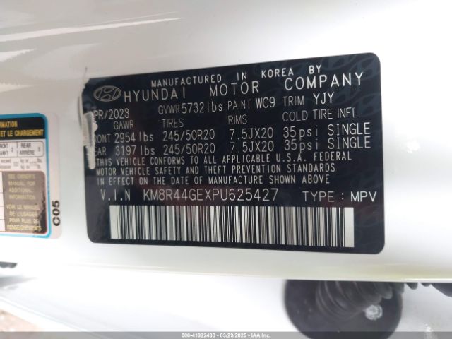 KM8R44GEXPU625427 Hyundai Palisade Sel