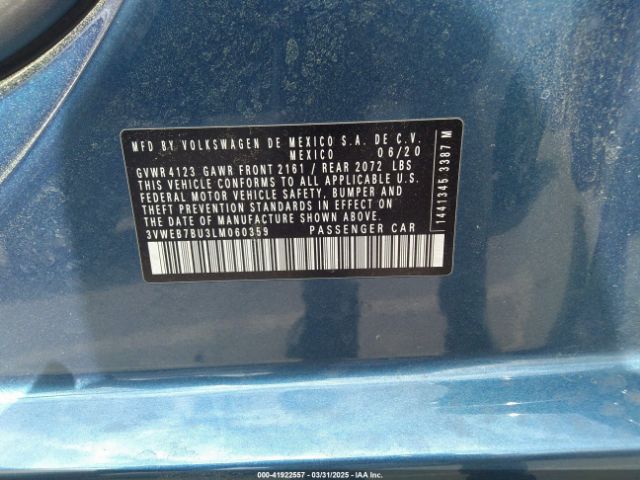 3VWEB7BU3LM060359 Volkswagen Jetta 1.4t Sel