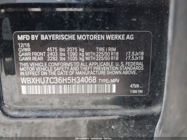 WBXHU7C36H5H34068 BMW X1 Sdrive28i