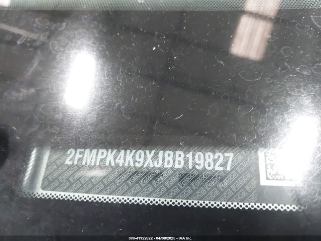 2FMPK4K9XJBB19827 Ford Edge Titanium