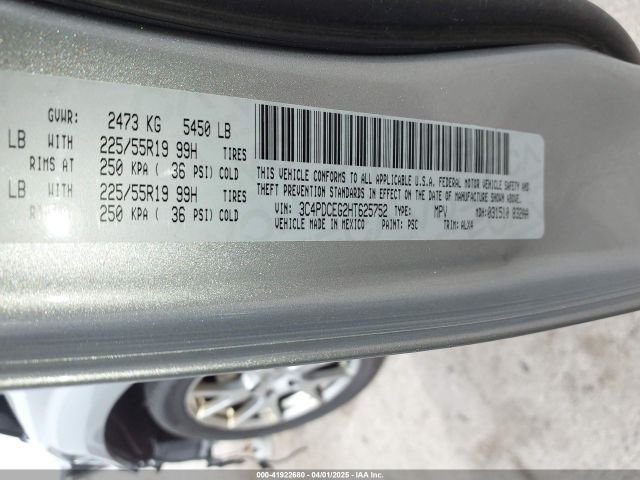 3C4PDCEG2HT625752 Dodge JOURNEY GT