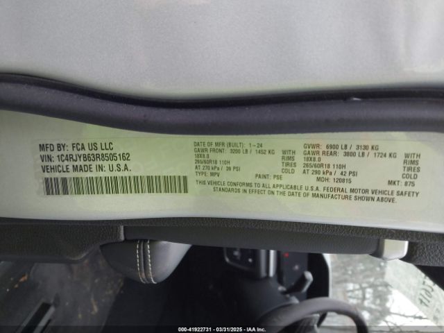 1C4RJYB63R8505162 Jeep Grand Cherokee 4xe