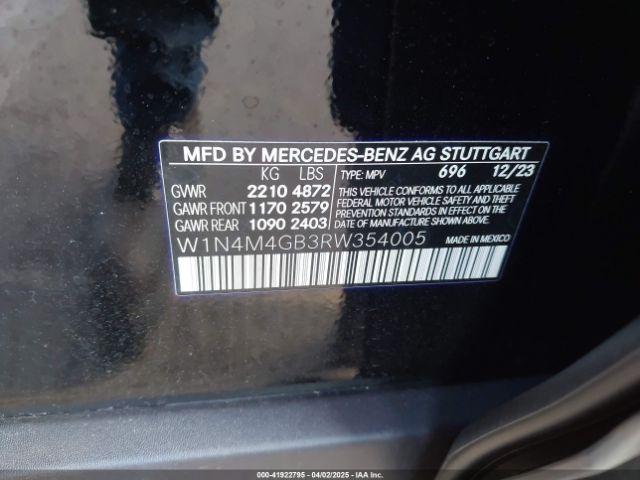 2024 MERCEDES-BENZ GLB 250 W1N4M4GB3RW354005 Photo 8