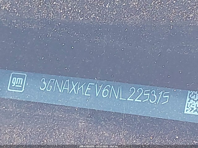 3GNAXKEV6NL225315 Chevrolet Equinox Fwd Lt
