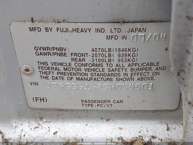 2005 SAAB 9-2X JF4GG61625H054501 Photo 8