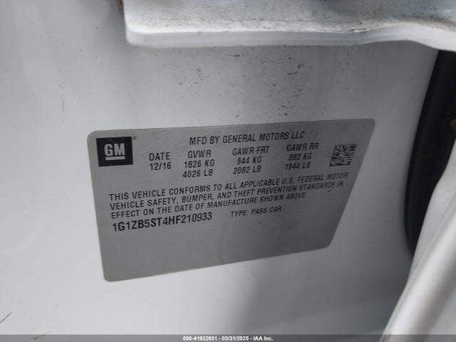 1G1ZB5ST4HF210933 Chevrolet MALIBU LS