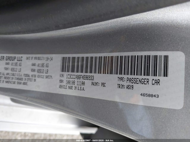 Chrysler 200 Limited 2015 1C3CCCAB6FN596933 Image 9
