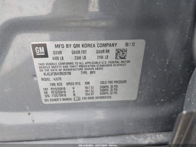 KL4CJFSB4EB520798 Buick Encore Convenience