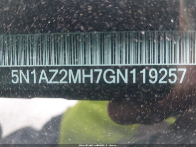 5N1AZ2MH7GN119257 Nissan Murano Platinum