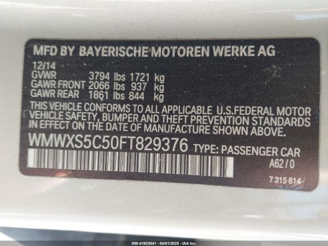 2015 MINI HARDTOP WMWXS5C50FT829376 Photo 8