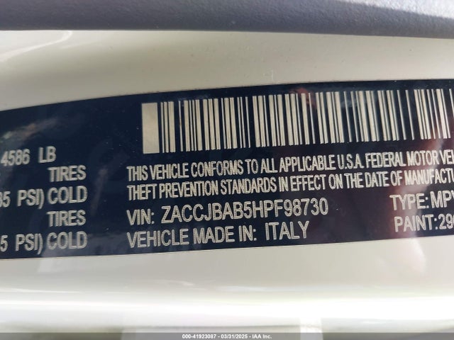 ZACCJBAB5HPF98730 Jeep Renegade Sport 4x4