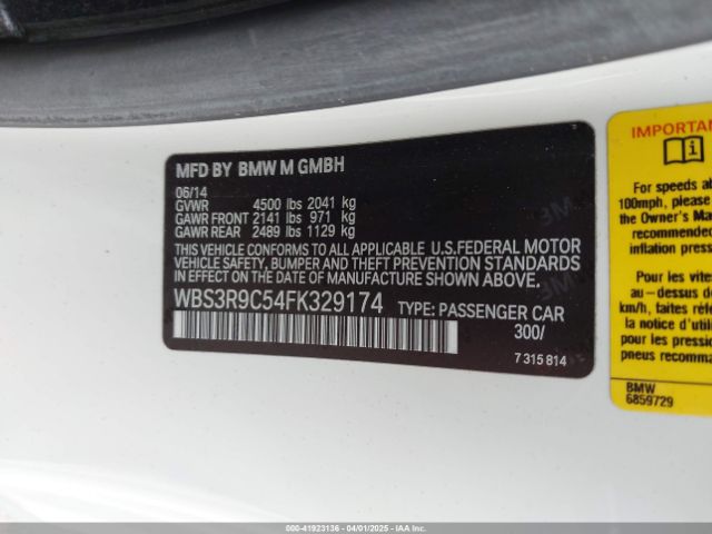 WBS3R9C54FK329174 BMW M4