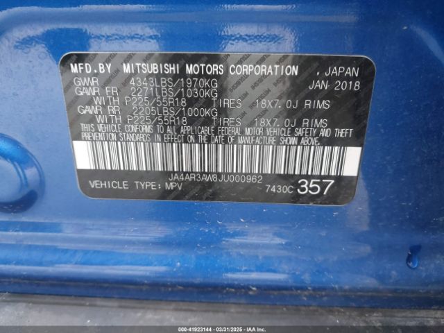 2018 MITSUBISHI OUTLANDER SPORT JA4AR3AW8JU000962 Photo 8