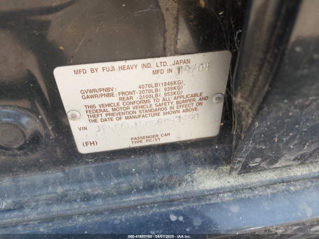 2005 SAAB 9-2X JF4GG61605G057550 Photo 8