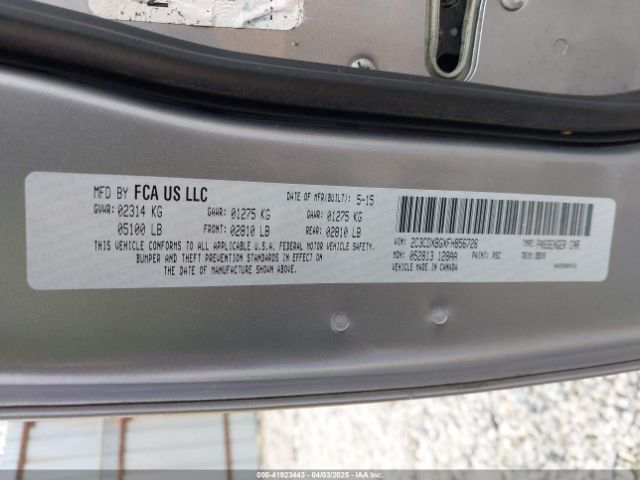2C3CDXBGXFH856726 Dodge Charger Se